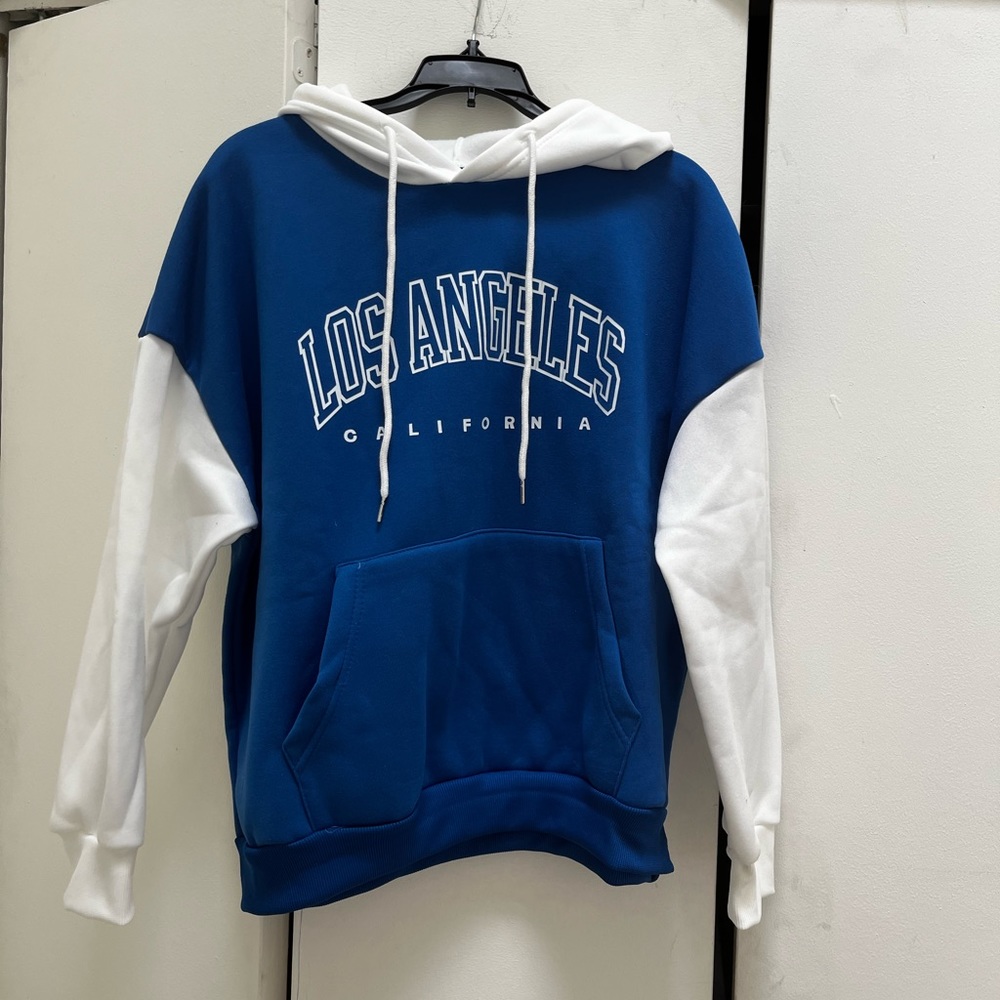 Blue and White Los Angeles Hoodie